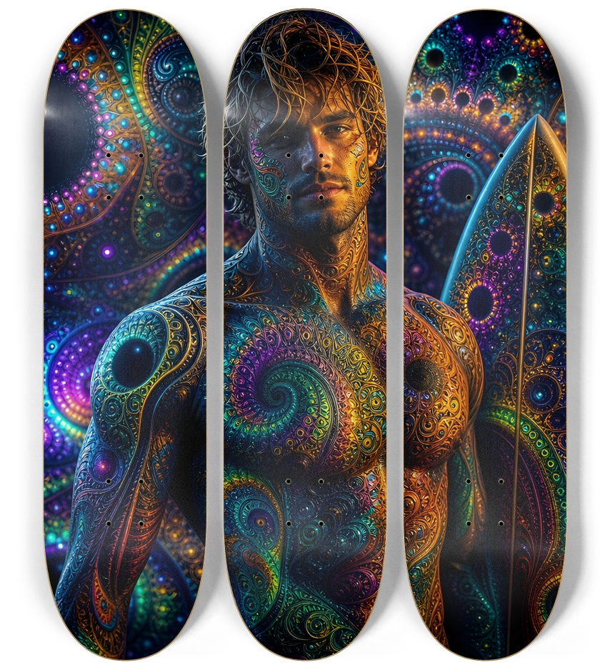 Psychedelic Dirty Blonde Fractal Surfer #17