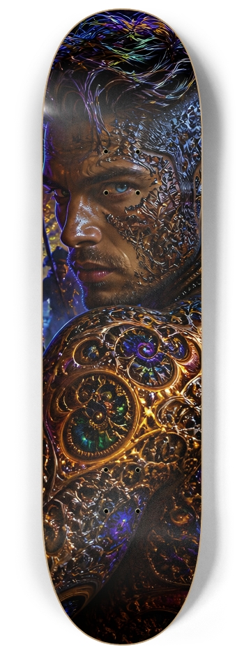 Psychedelic Dirty Blonde Fractal Pirate #24 #2 8-1/4 Skateboard Deck