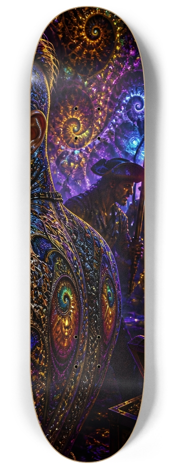 Psychedelic Dirty Blonde Fractal Pirate #24 #3 8-1/4 Skateboard Deck