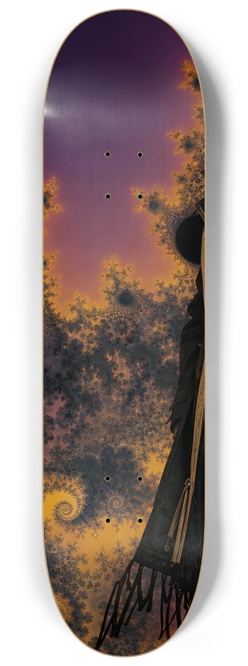 Native American Model + Fractal Backdrop 0029 #1 8-1/4 Skateboard Deck