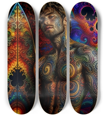Psychedelic Dirty Blonde Fractal Surfer #21