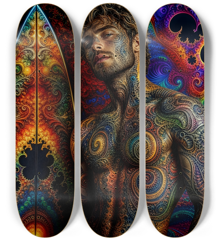 Psychedelic Dirty Blonde Fractal Surfer #21