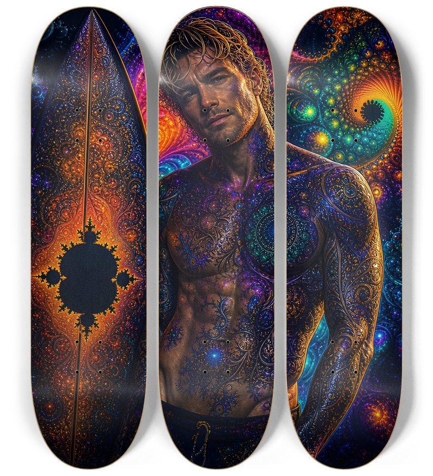 Psychedelic Dirty Blonde Fractal Surfer #15