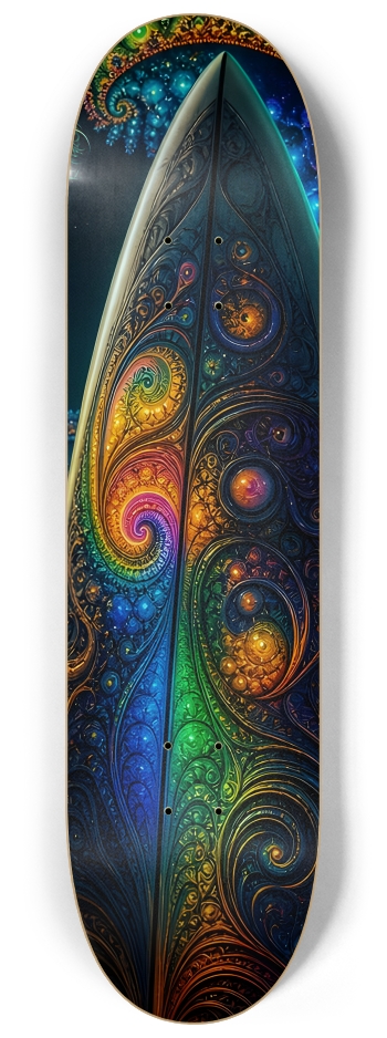 Psychedelic Dirty Blonde Fractal Surfer #13 #3 8-1/4 Skateboard Deck