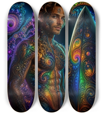Psychedelic Dirty Blonde Fractal Surfer #13