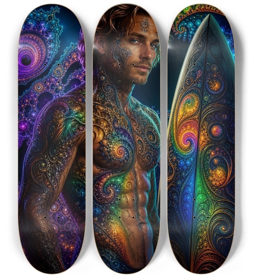 Psychedelic Dirty Blonde Fractal Surfer #13