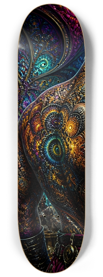 Psychedelic Dirty Blonde Fractal Pirate #25 #1 8-1/4 Skateboard Deck