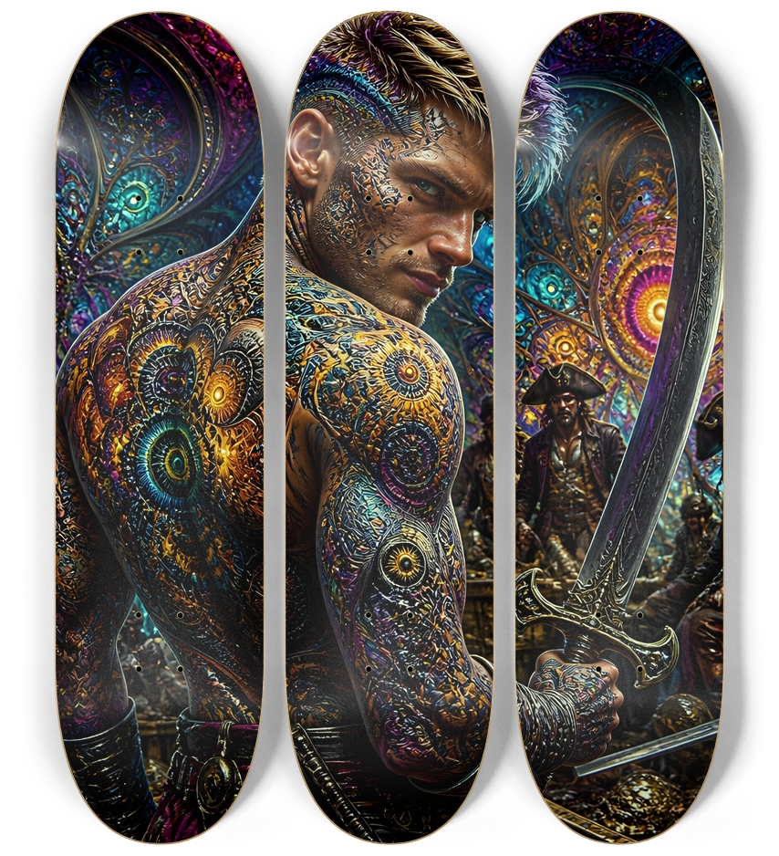 Psychedelic Dirty Blonde Fractal Pirate #25
