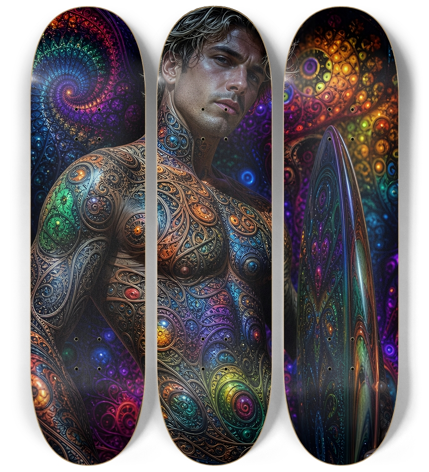 Psychedelic Dirty Blonde Fractal Surfer #3