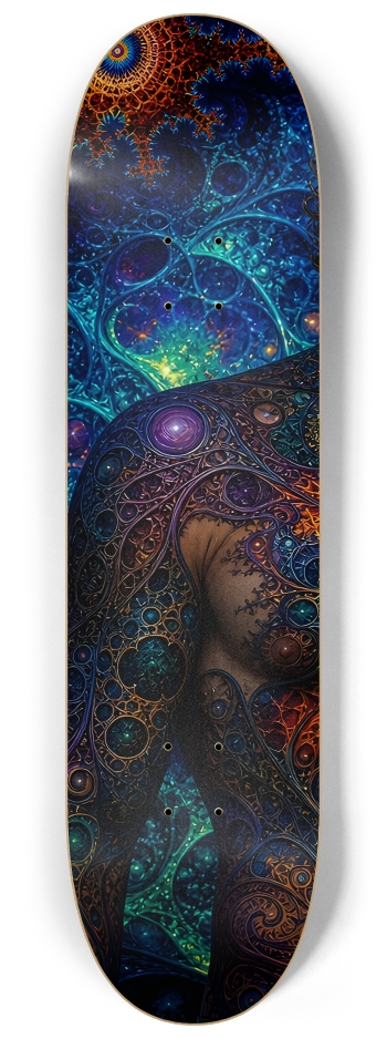 Psychedelic Dirty Blonde Fractal Surfer #27 #1 8-1/4 Skateboard Deck