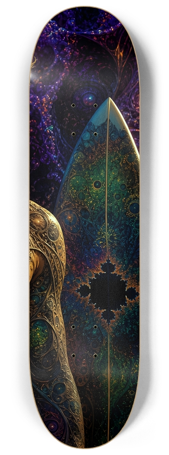 Psychedelic Dirty Blonde Fractal Surfer #27 #3 8-1/4 Skateboard Deck