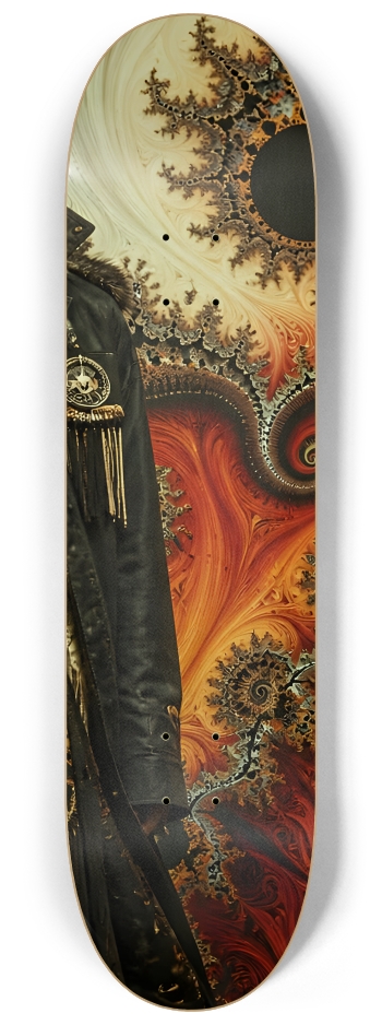 Native American Model + Fractal Backdrop #17 #3 8-1/4 Skateboard Deck