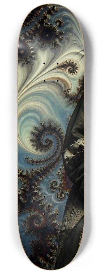 Native American Model + Fractal Backdrop #15 #1 8-1/4 Skateboard Deck