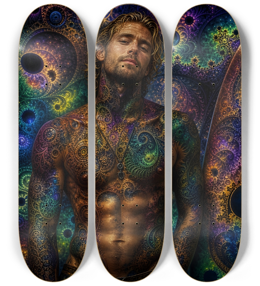 Psychedelic Dirty Blonde Fractal Surfer #22