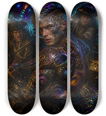 Psychedelic Brunette Fractal Pirate #11