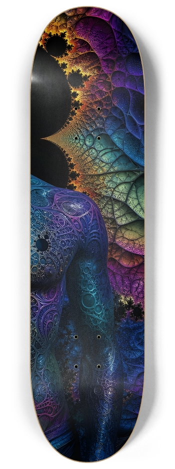 Psychedelic Dirty Blonde Fractal Surfer #14 #3 8-1/4 Skateboard Deck
