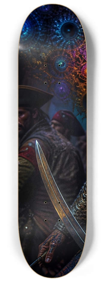 Psychedelic Brunette Fractal Pirate #4 #1 8-1/4 Skateboard Deck