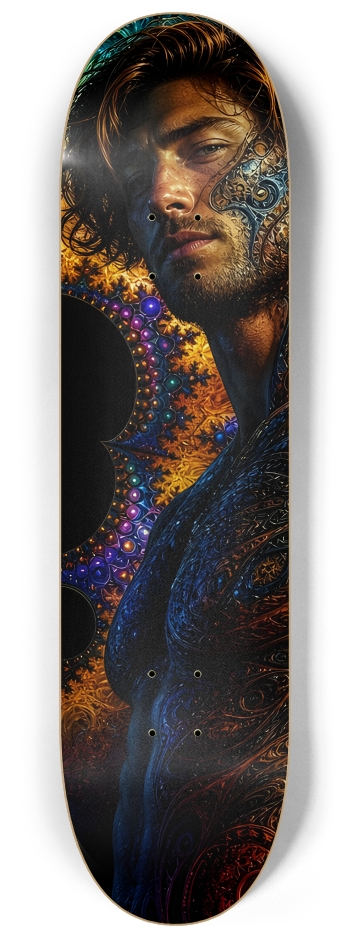 Psychedelic Dirty Blonde Fractal Surfer #1 #1 8-1/4 Skateboard Deck
