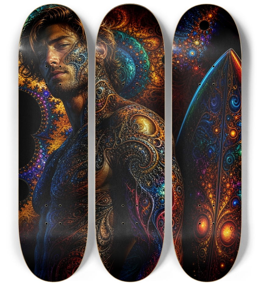 Psychedelic Dirty Blonde Fractal Surfer #1