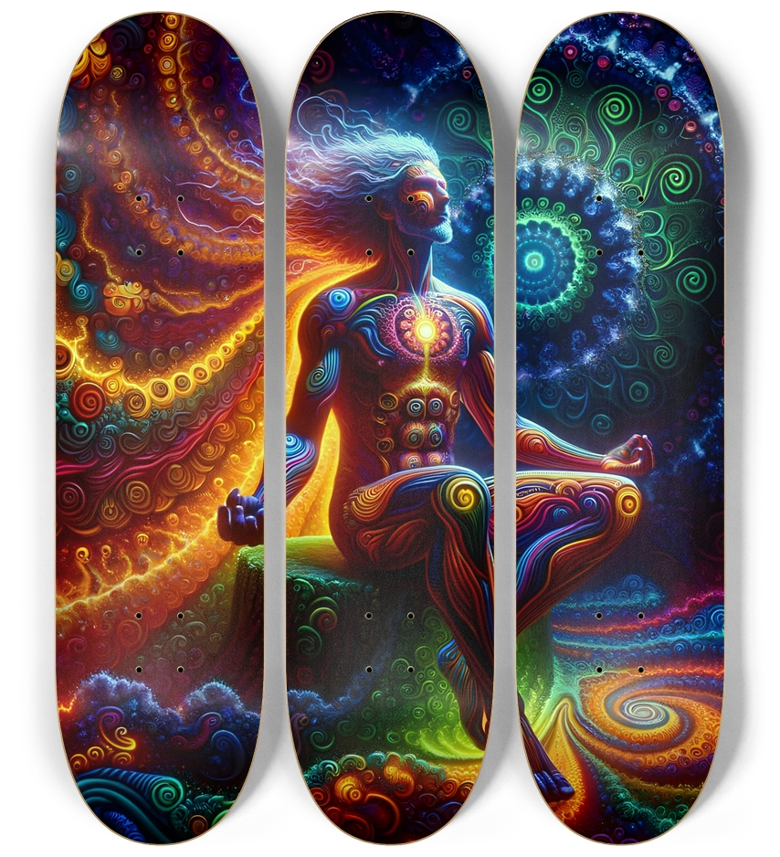 Psychedelic Fractal Native American Man #3