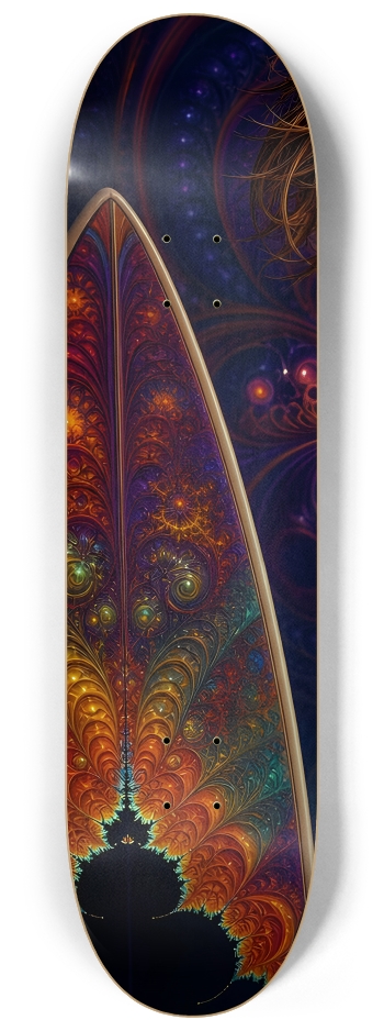 Psychedelic Dirty Blonde Fractal Surfer #16 #1 8-1/4 Skateboard Deck