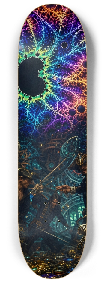 Psychedelic Blonde Fractal Pirate #4 #1 8-1/4 Skateboard Deck
