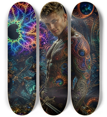 Psychedelic Blonde Fractal Pirate #4
