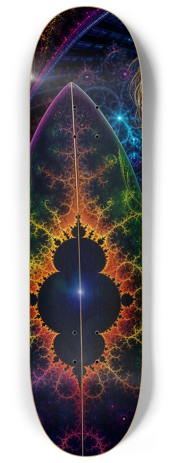 Psychedelic Dirty Blonde Fractal Surfer #11 #1 8-1/4 Skateboard Deck