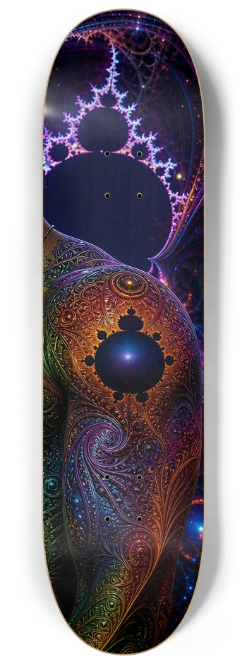 Psychedelic Dirty Blonde Fractal Surfer #11 #3 8-1/4 Skateboard Deck