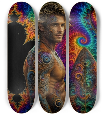 Psychedelic Dirty Blonde Fractal Surfer #23