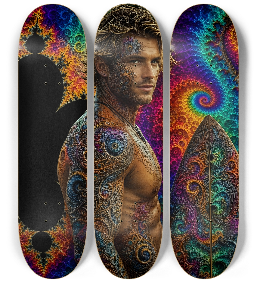 Psychedelic Dirty Blonde Fractal Surfer #23