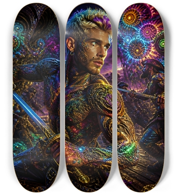 Psychedelic Blonde Fractal Pirate #3
