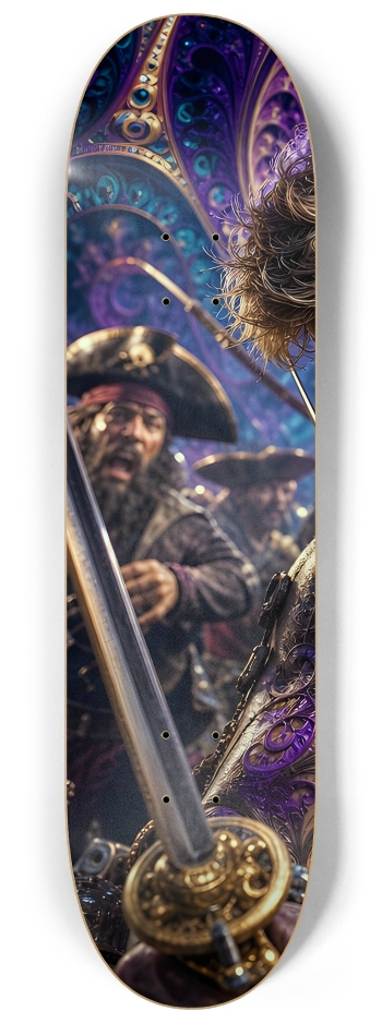 Psychedelic Brunette Fractal Pirate #1 #1 8-1/4 Skateboard Deck
