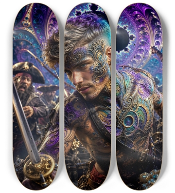 Psychedelic Brunette Fractal Pirate #1