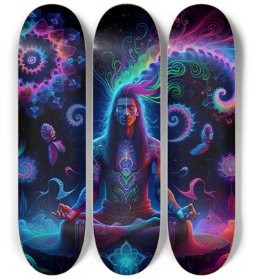 Psychedelic Fractal Native American Man #1
