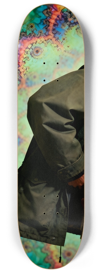 Native American Model + Fractal Backdrop #18 #1 8-1/4 Skateboard Deck