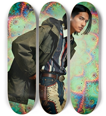 Native American Model + Fractal Backdrop #18