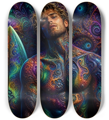 Psychedelic Dirty Blonde Fractal Surfer #29
