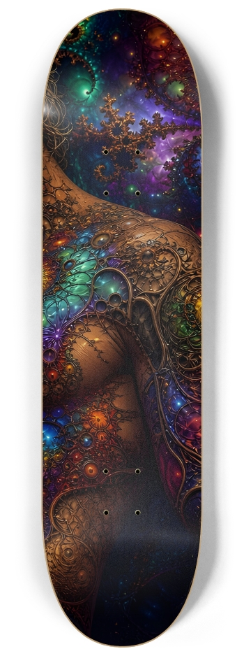 Psychedelic Dirty Blonde Fractal Surfer #2 #3 8-1/4 Skateboard Deck