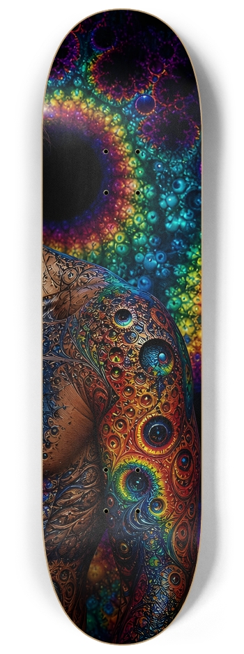 Psychedelic Dirty Blonde Fractal Surfer #10 #3 8-1/4 Skateboard Deck