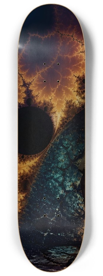 Native American Model + Fractal Backdrop #26 #1 8-1/4 Skateboard Deck