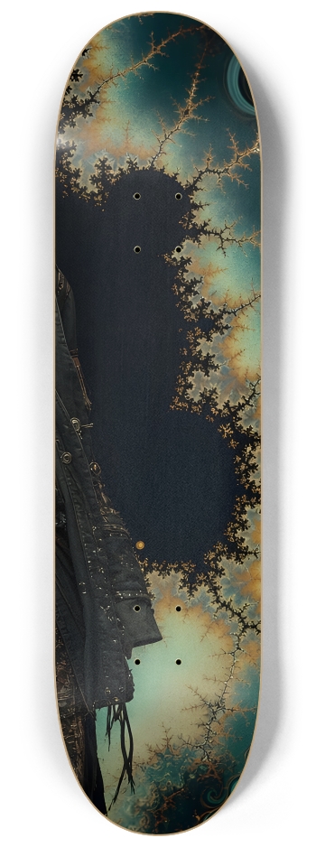 Native American Model + Fractal Backdrop #9 #3 8-1/4 Skateboard Deck