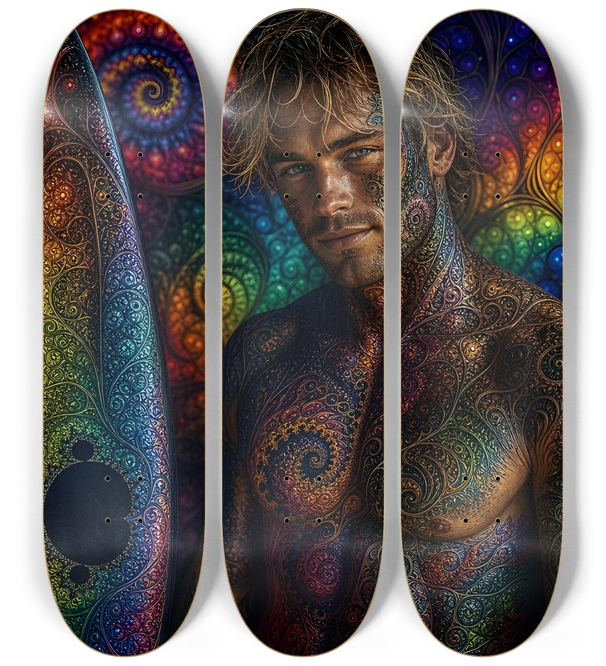 Psychedelic Dirty Blonde Fractal Surfer #28