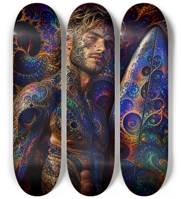 Psychedelic Dirty Blonde Fractal Surfer #12