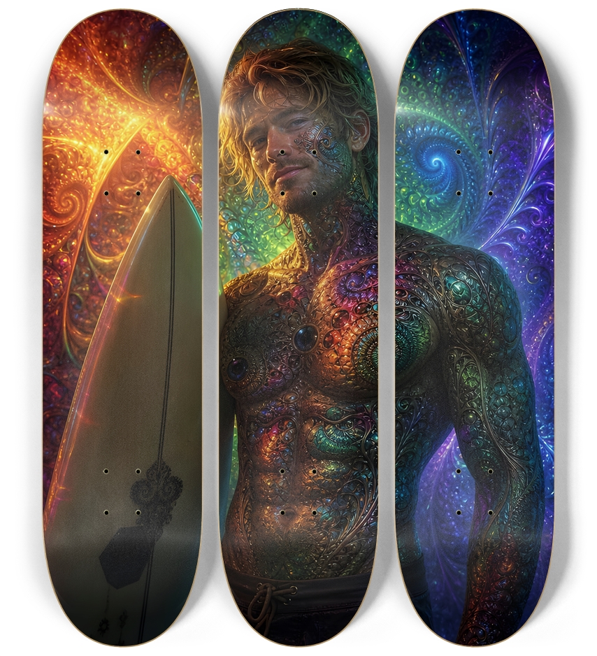 Psychedelic Dirty Blonde Fractal Surfer #31