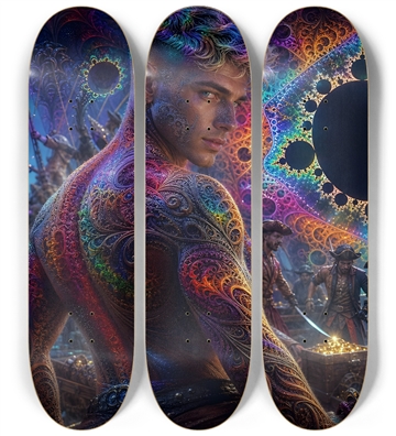 Psychedelic Blonde Fractal Pirate #2