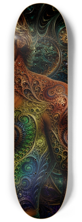 Psychedelic Dirty Blonde Fractal Surfer #19 #3 8-1/4 Skateboard Deck