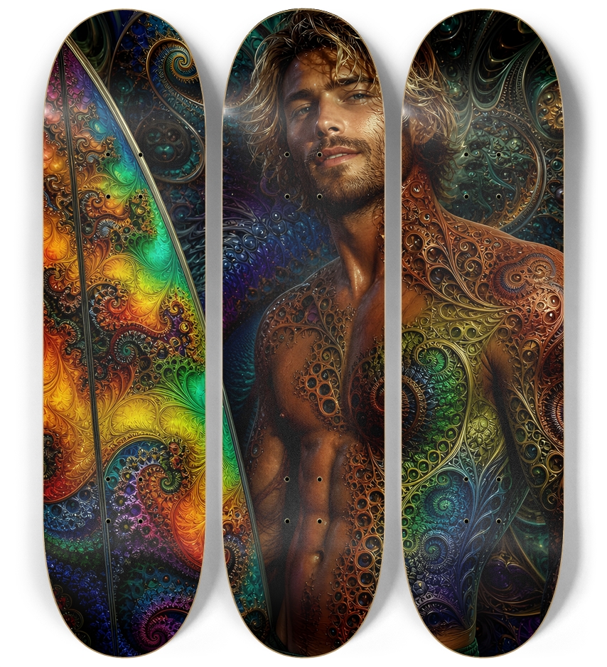 Psychedelic Dirty Blonde Fractal Surfer #19