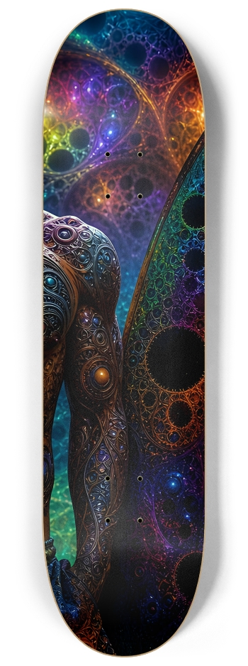 Psychedelic Dirty Blonde Fractal Surfer #24 #3 8-1/4 Skateboard Deck