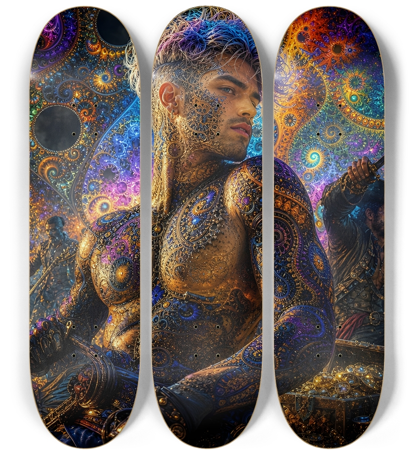 Psychedelic Dirty Blonde Fractal Pirate #28
